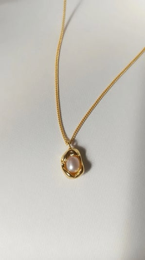 Classic 925 sterling silver New Born pearl necklace