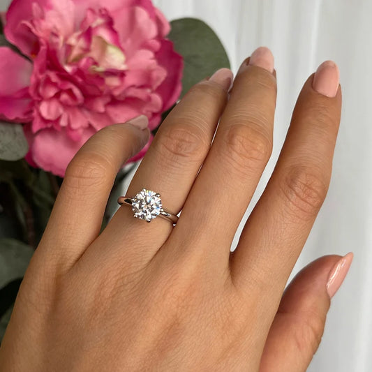 Classic Solitaire Ring (PURE SILVER WITH HALLMARKING)